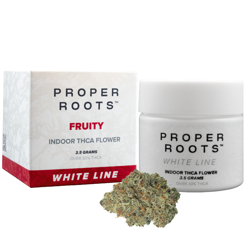 Proper Roots | Fruity Blockberry 3.5g Hybrid | THCA White Line Flower