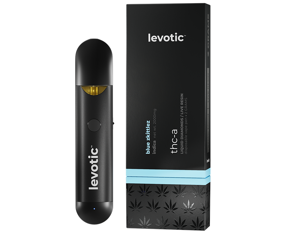 Levotic | Blue Zkittles Indica 2G Disposable Vapes