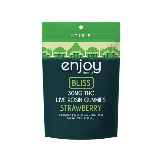 ENJOY | 30MG D9 Bliss Live Rosin Gummies Strawberry