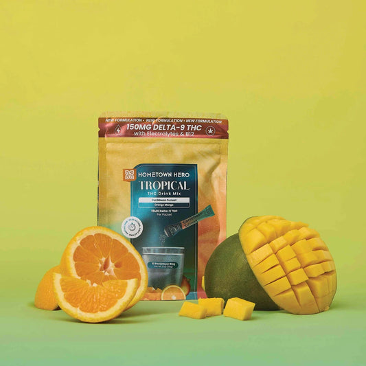 HOMETOWN HERO | Caribbean Sunset THC Drink Mix | 10ct, 15MG D9