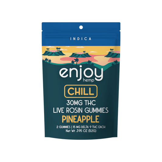 ENJOY | 30MG D9 Chill Live Rosin Gummies Pineapple