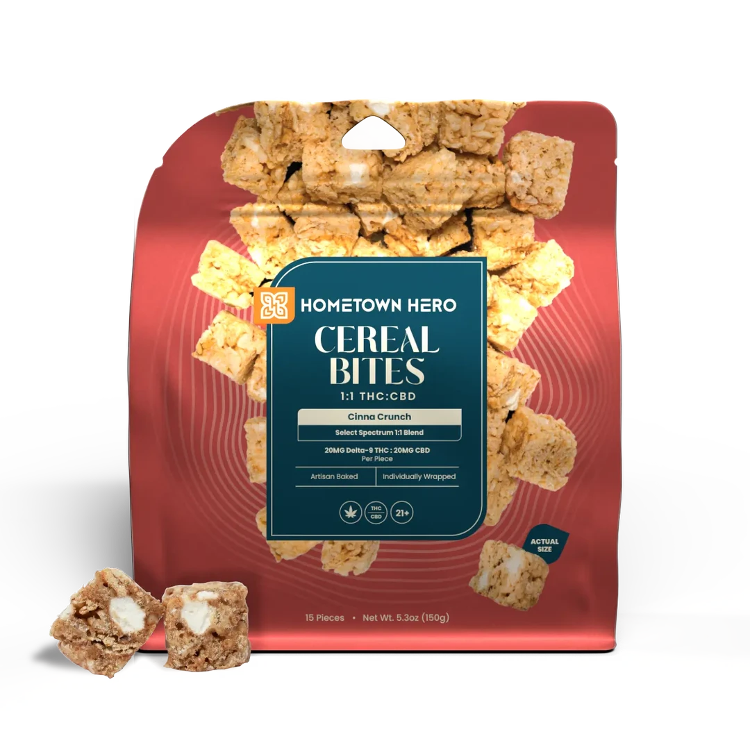 HOMETOWN HERO | Cinna Crunch | 20MG 1:1 D9/CBD | SINGLES