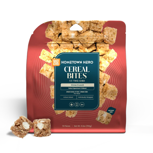HOMETOWN HERO | Cinna Crunch | 20MG 1:1 D9/CBD | SINGLES