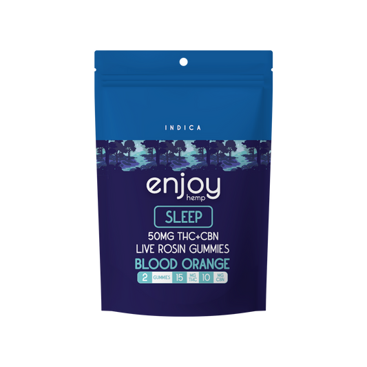 ENJOY | 50MG D9+CBN Sleep Live Rosin Gummies Blood Orange