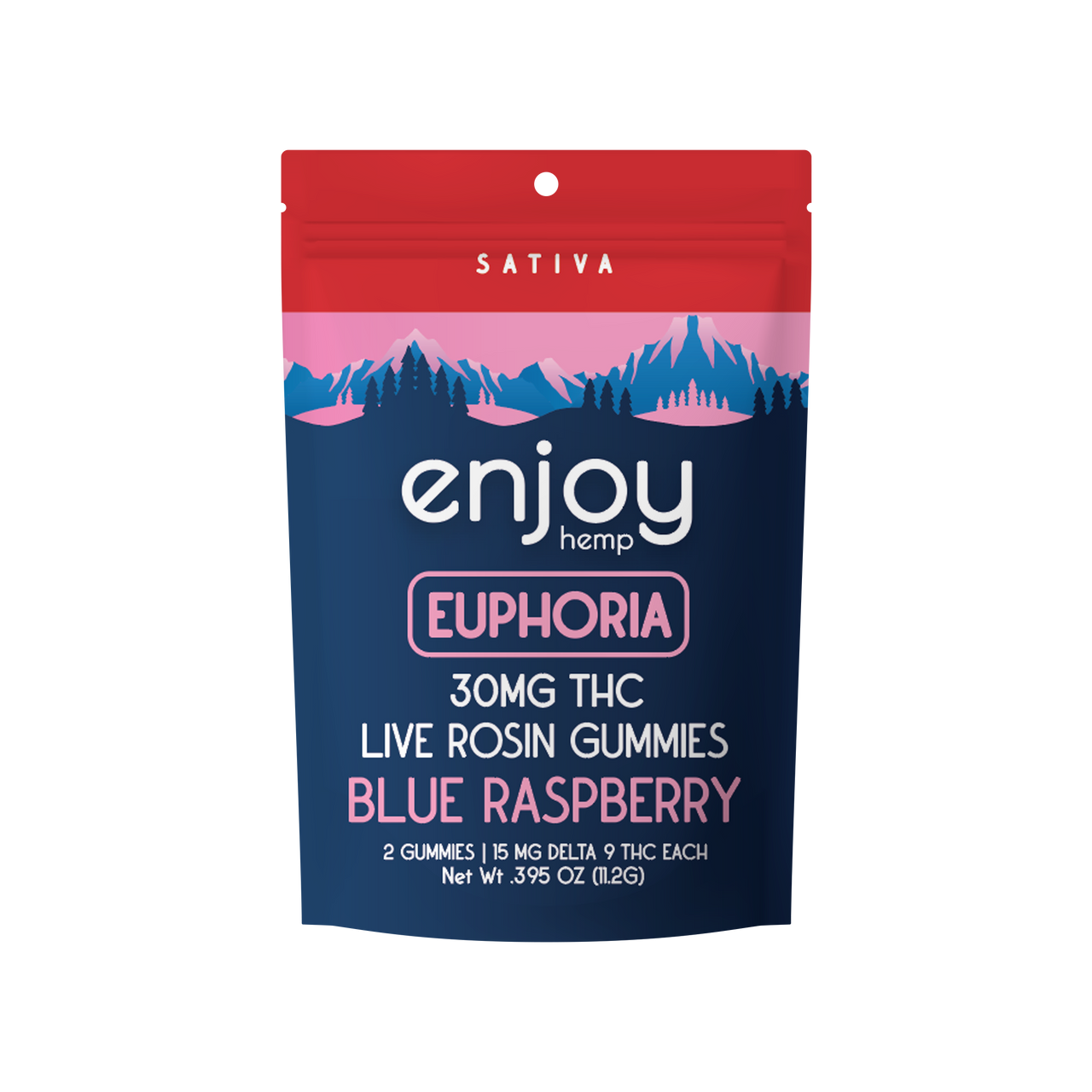 ENJOY | 30MG D9 Euphoria Sativa Live Rosin Gummies Blue Raspberry