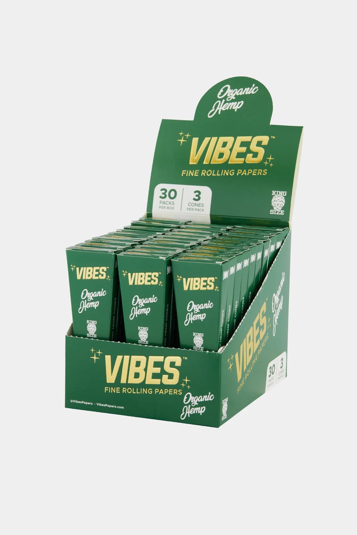 VIBES | Organic Hemp King Size Cones 3 Pk