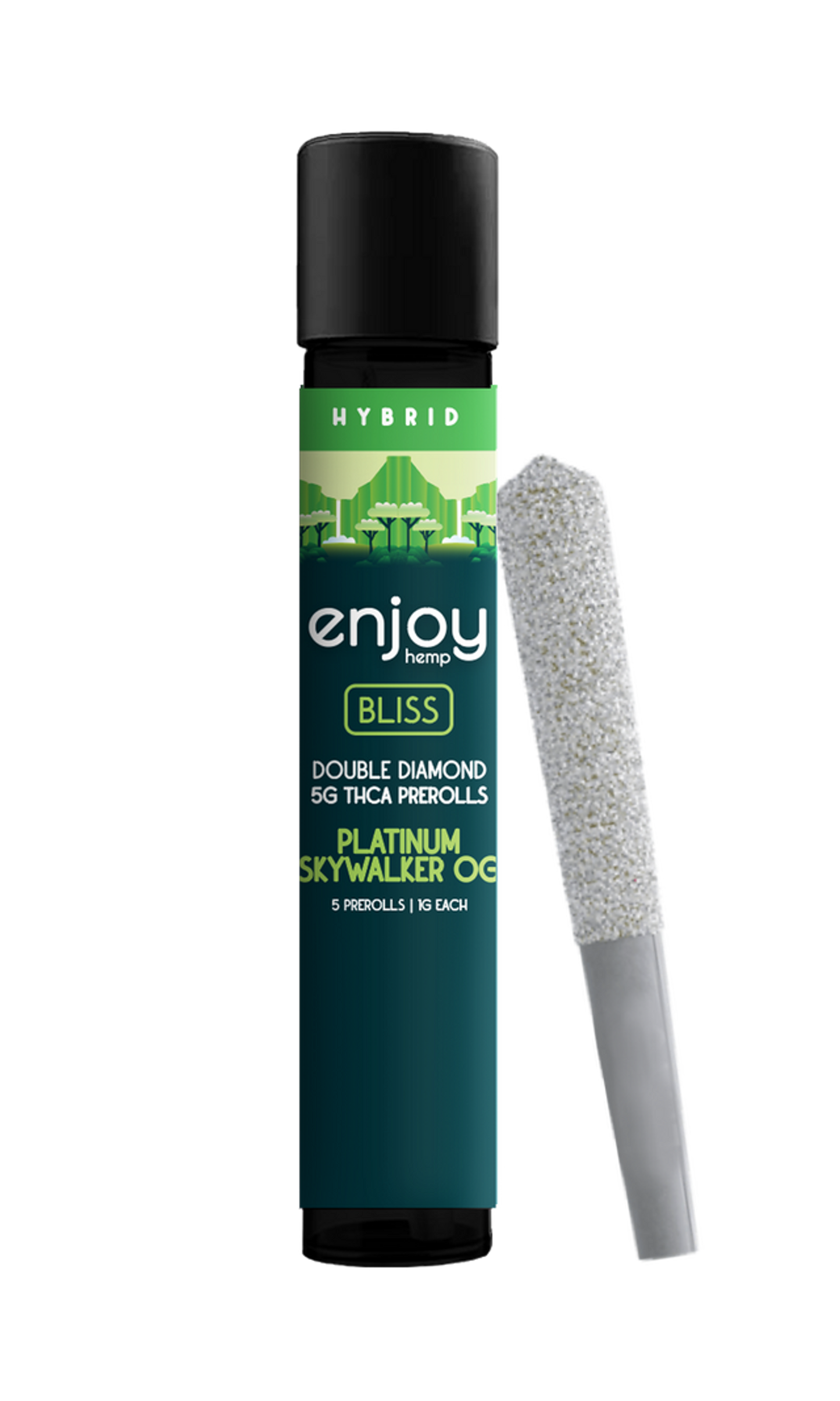 Enjoy | 5G Bliss Double Diamond 5 Pack Pre-Rolls | Platinum Skywalker OG