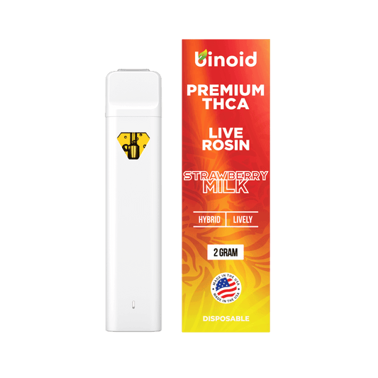 Binoid | Premium THCA Live Rosin Disposable Vape Strawberry Milk Hybrid 2G